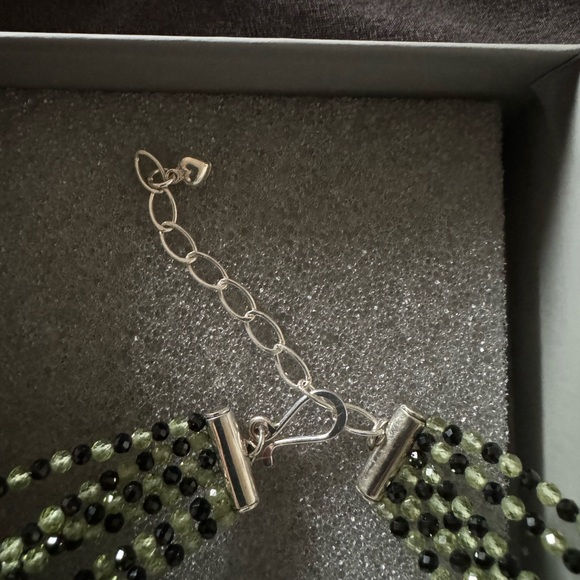 Jay King 5-Strand Green Peridot Black Spinel Waterfall-Design Necklace NIB! - Picture 5 of 5